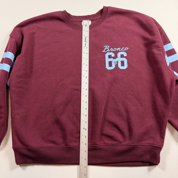 Ford Bronco 1966 Vintage-Style Crewneck Burgundy Sweatshirt Unisex Fit XL - Picture 8 of 11